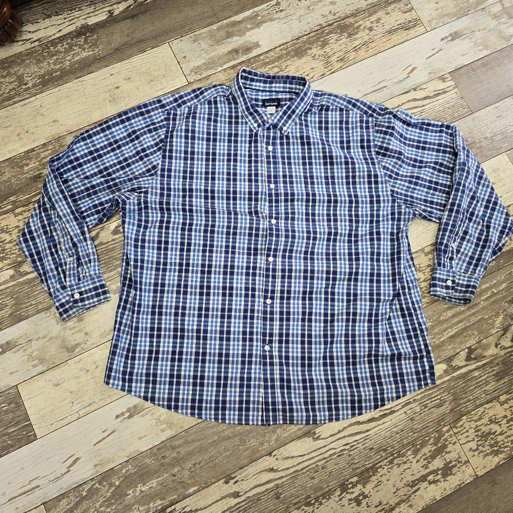 Basic Editions Men's Button Down Long Sleeve Shirt Size 3XL